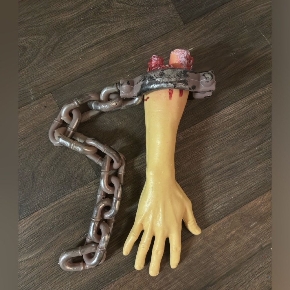 Severed Hand/Arm With Chain Body Part Halloween Prop